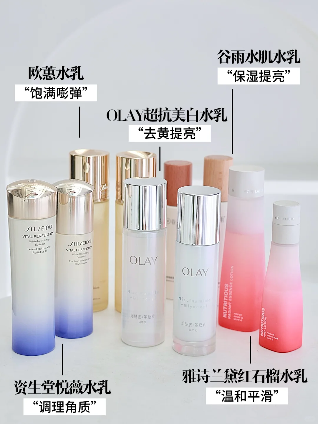 双11必囤油皮水乳清单！抗老美白修护全通路