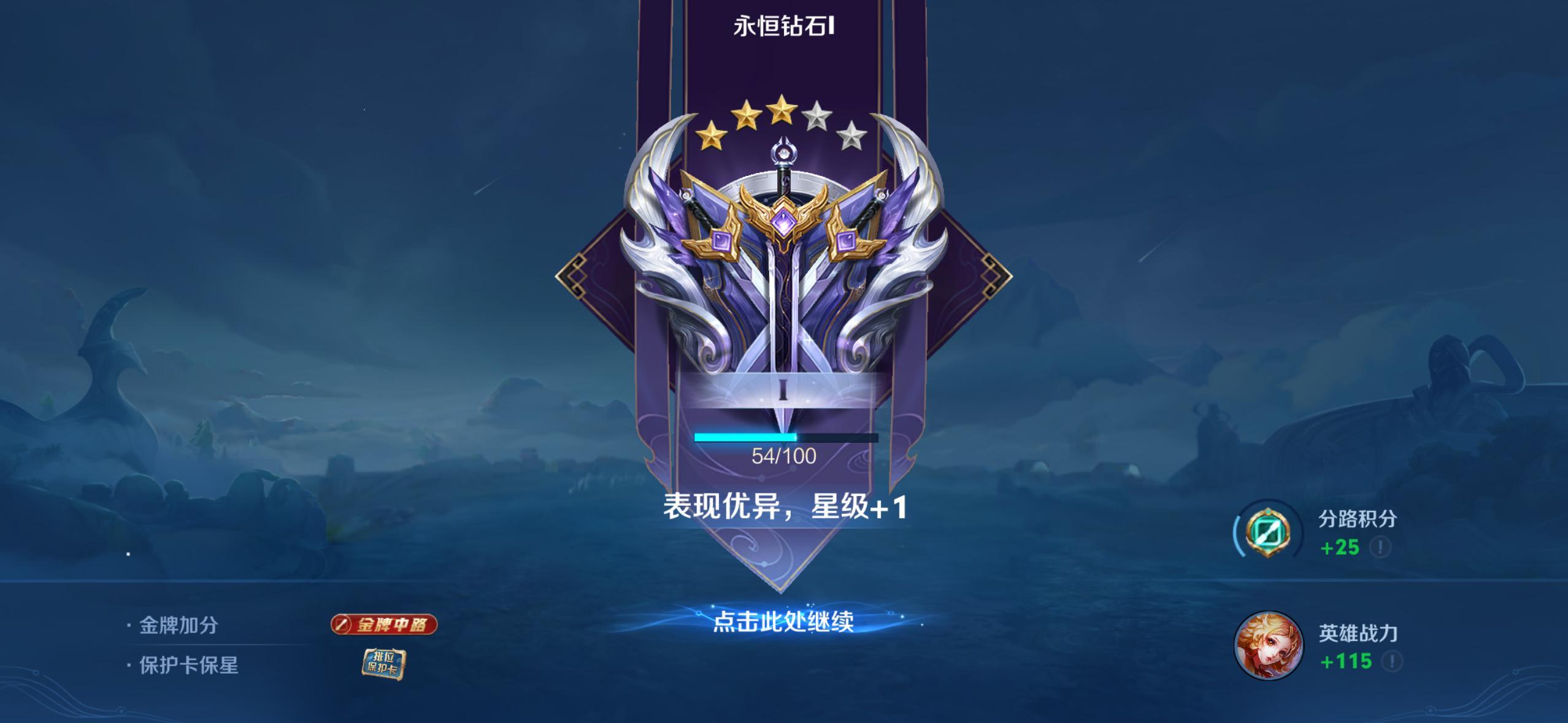 现在的王者荣耀的评分机制比以前好多了啊，虽然是输了，但是表现优异的不但不掉星反而