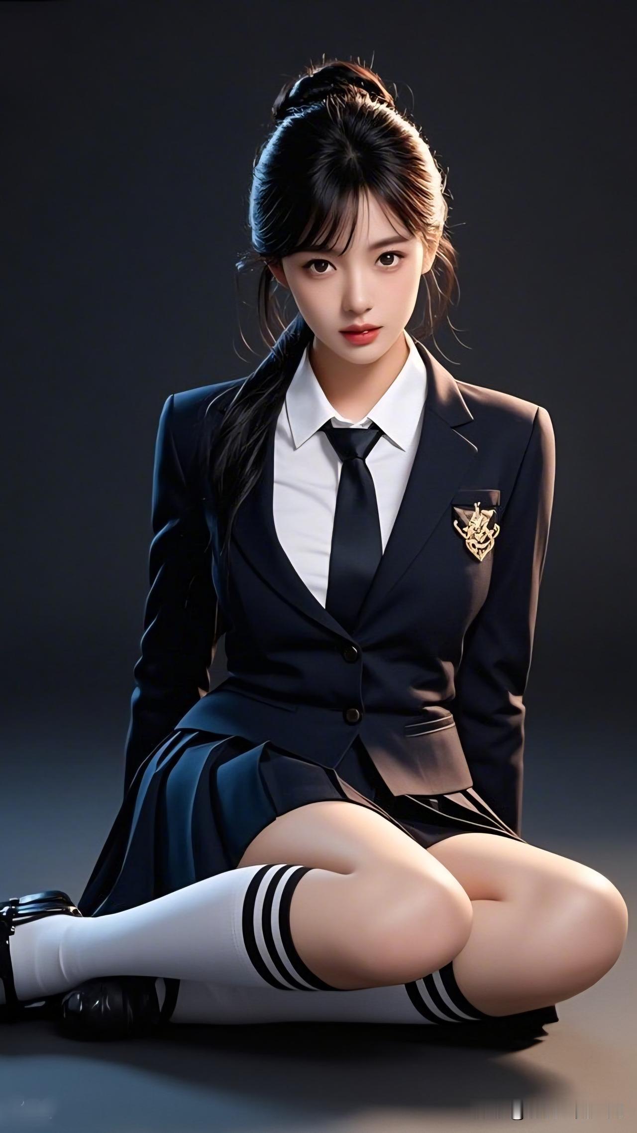 黑发如云，白衣似雪，静坐如画。时尚穿搭饰品分享 校园女神的优雅魅力，黑发红唇，校