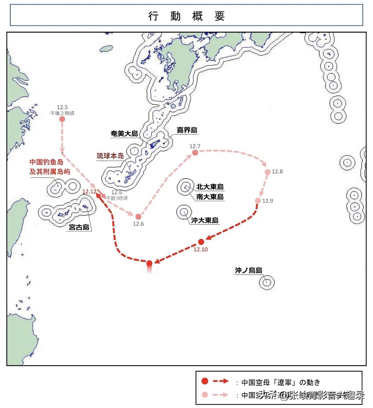配图是日本防卫省公布的，图1是辽宁舰编队在西太演训的航迹图。

训练之余也有显著