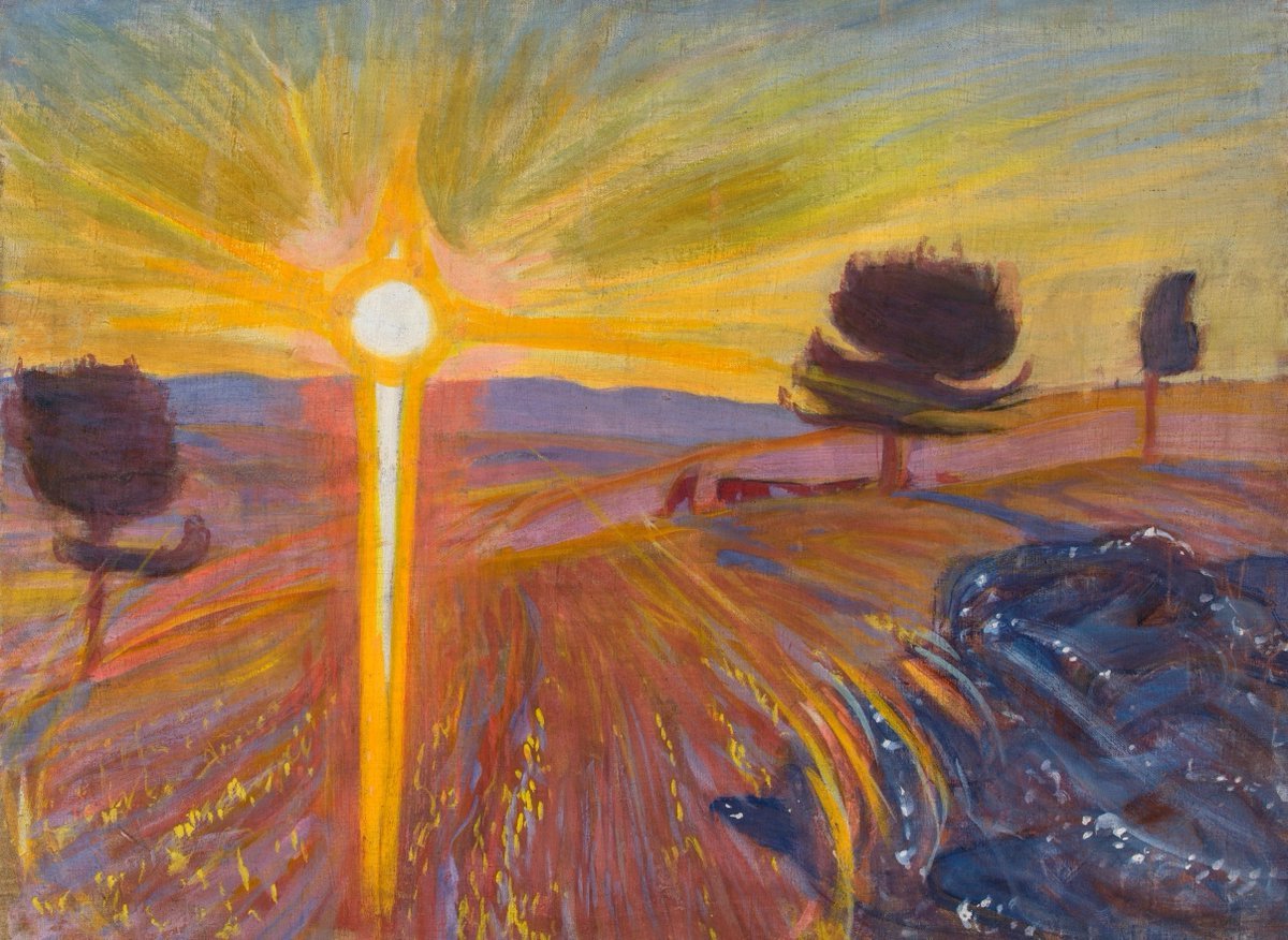 Wojciech Weiss（1875-1950）波兰画家《黄昏的光》Eveni