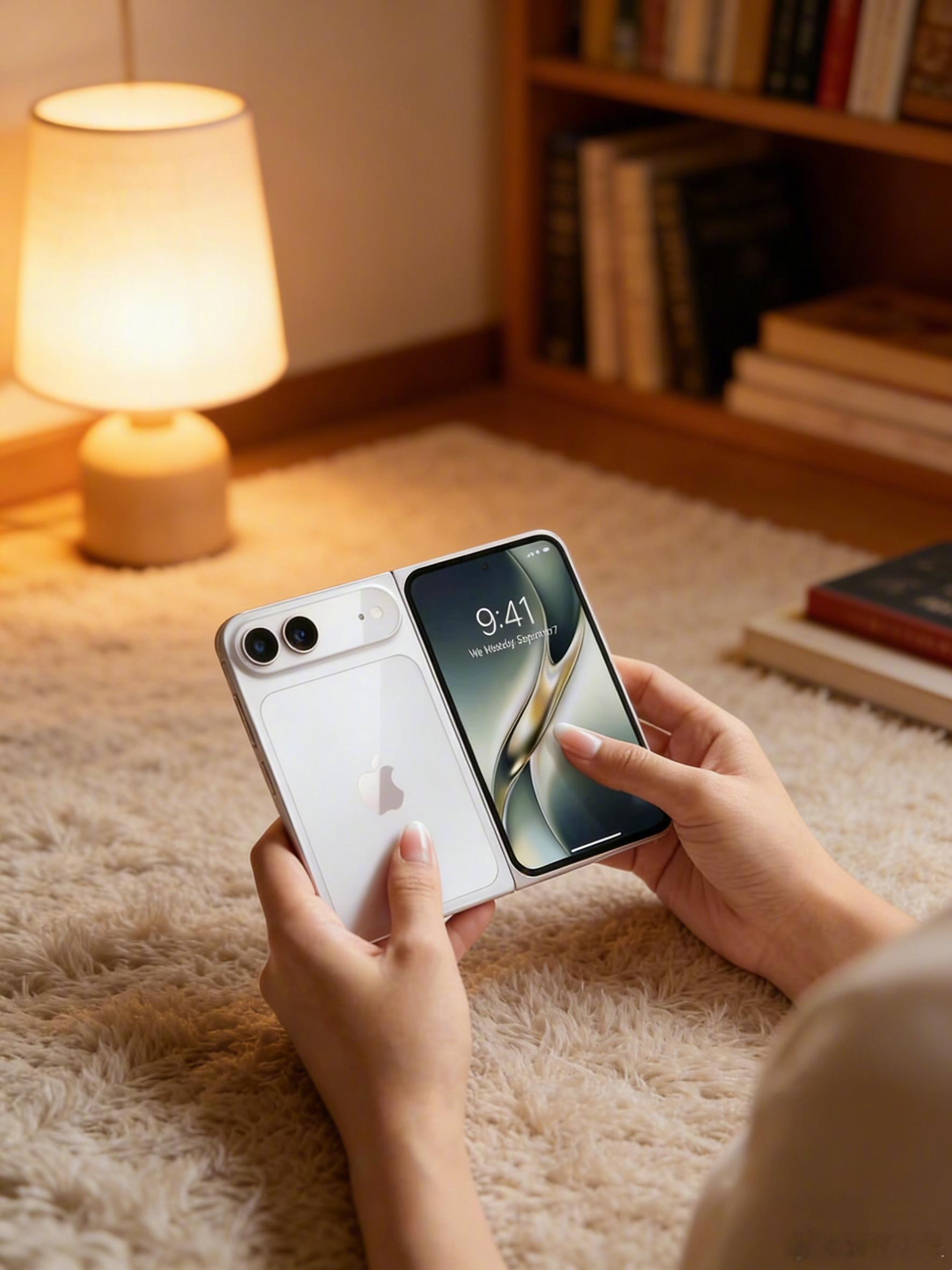 对苹果今年的折叠屏新品还是很期待的，希望它的液态金属铰链能把折痕做到几乎看不见，