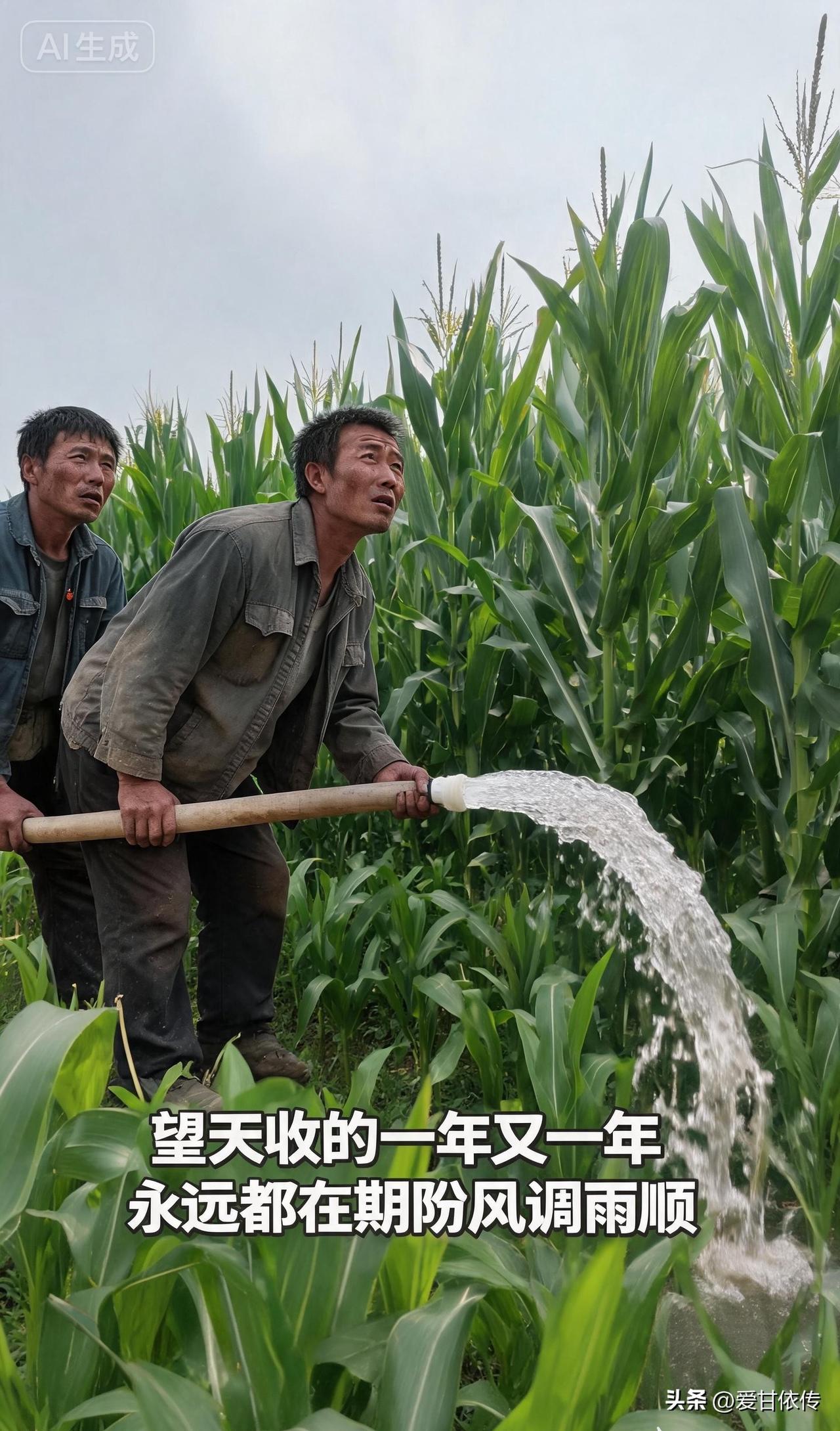 大河南的兄弟姐妹们，你们也在眼巴巴地盼着雨吗？我们村的种植大户，已经有连续一个月