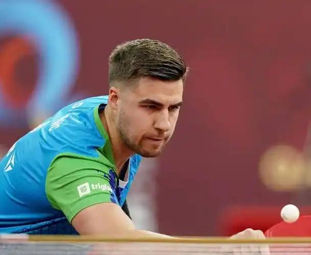 刚刚结束了一场国际乒联澳门单打世界杯男单1/8决赛，男单世界排名第16位的斯洛文