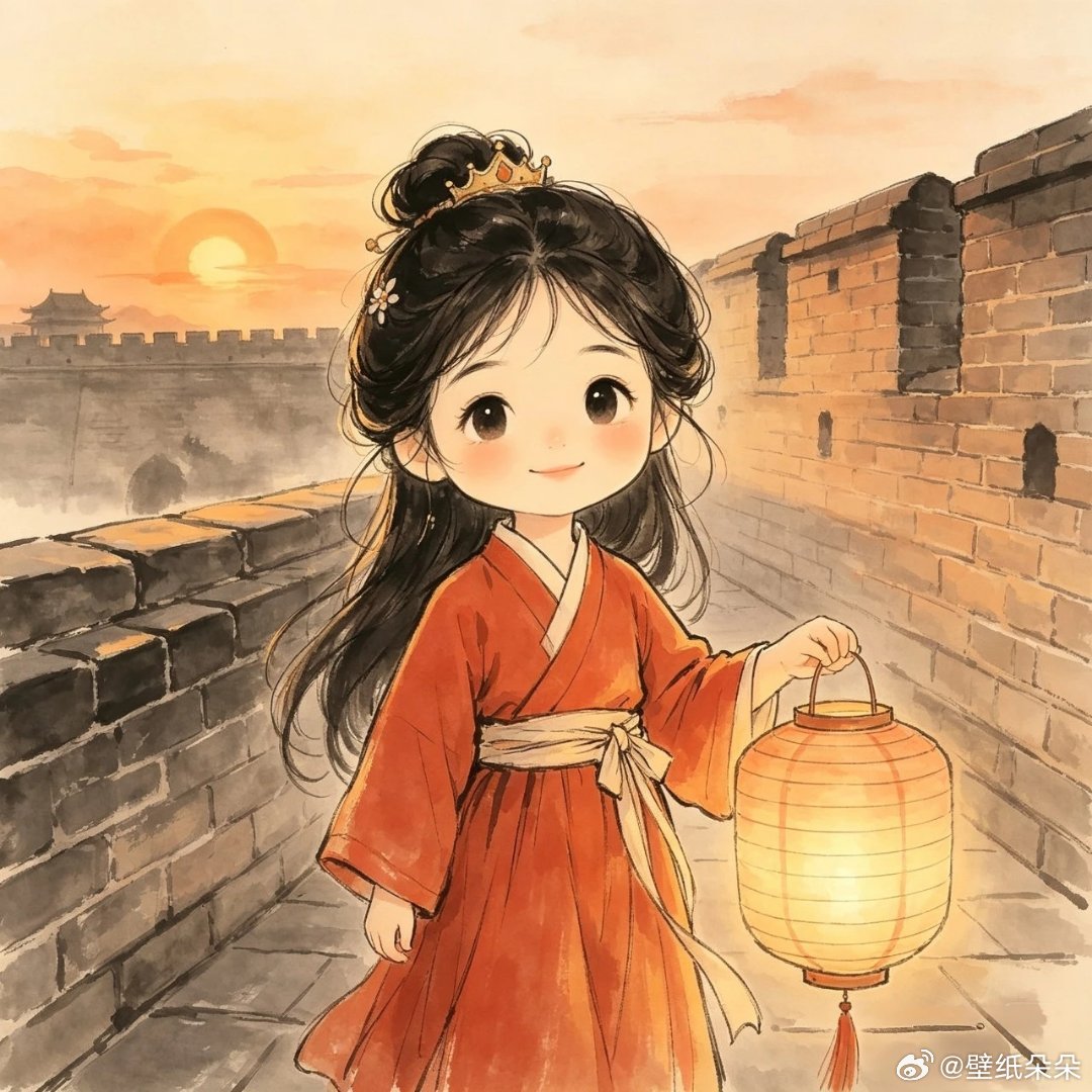 Q版古风汉服美人可爱头像 