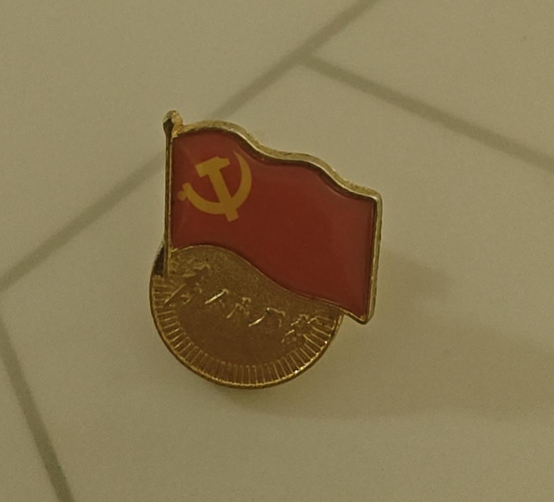 这枚胸章的主人老董，现在，在里面服刑呢，进去三年了，还得在里面呆15年才能出来。