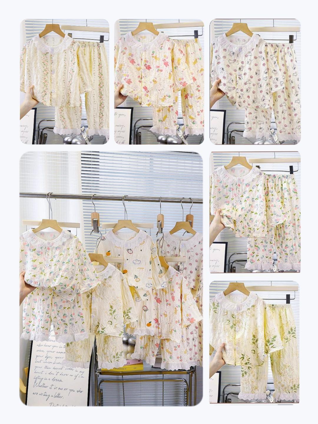 巨巨巨高品！立秋了一定要给闺女安排上这种超甜美又舒服的郁金香长袖睡衣套...