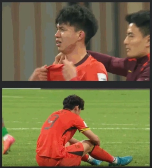 王钰栋掩面痛哭 U20国足0-1沙特，沙特绝杀，U20国足无缘世青赛！可惜啊，王