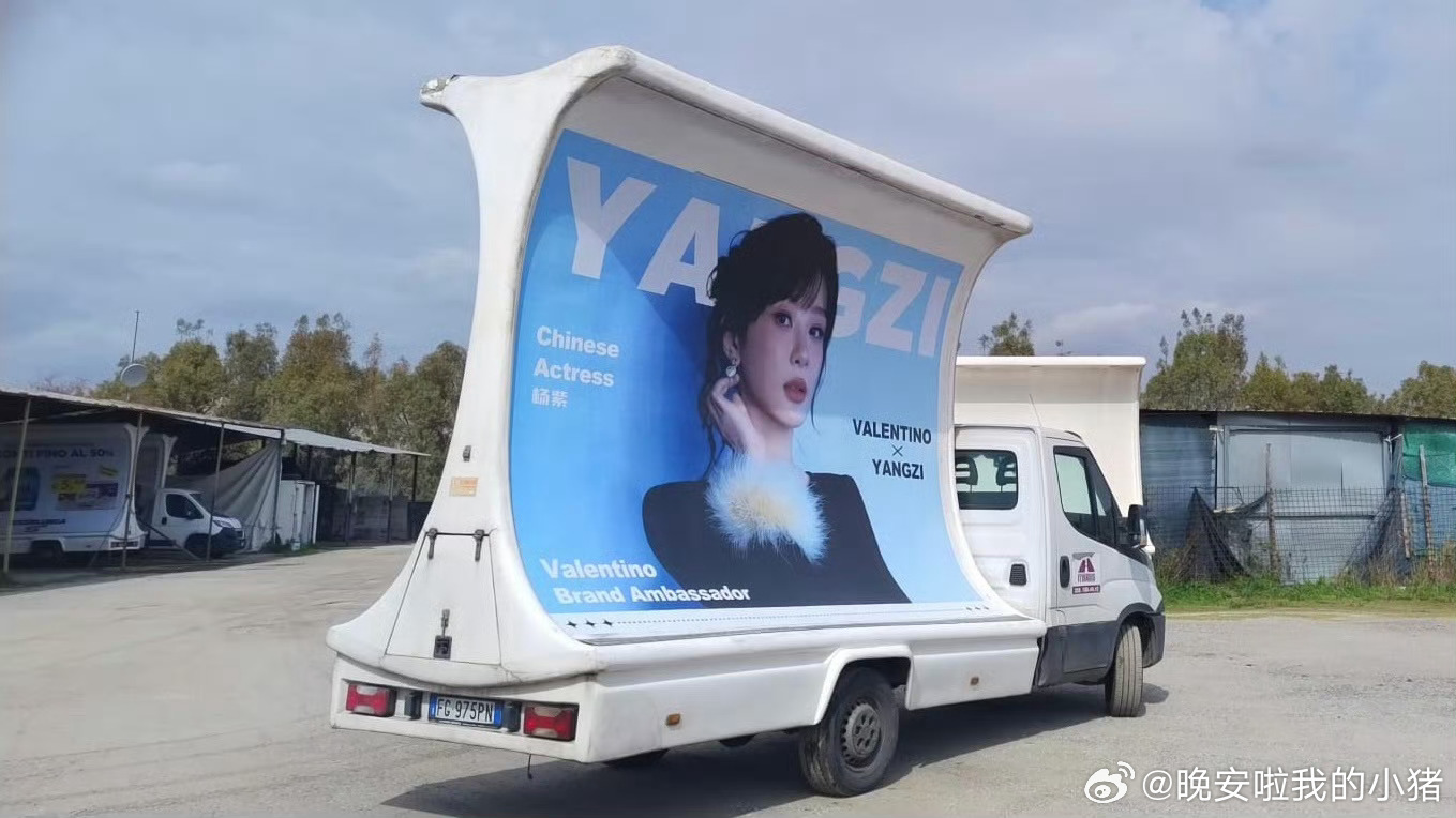 杨紫粉丝罗马时装周应援 