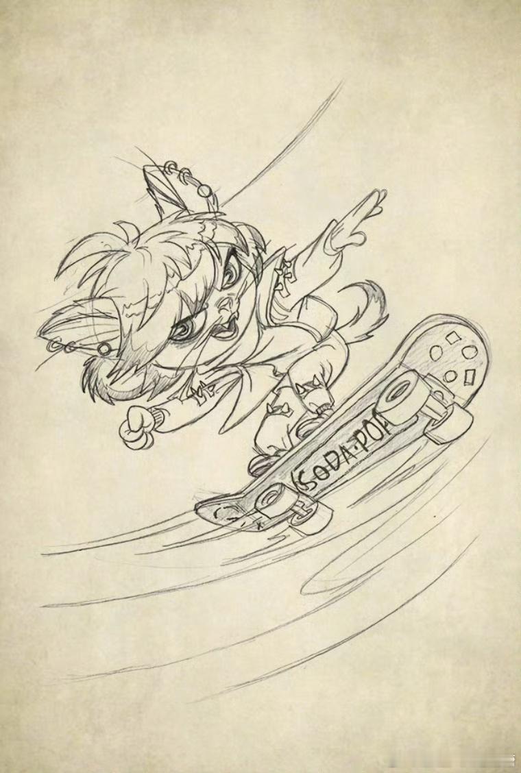 猫和老鼠画师首次为国漫作画 霓虹粉毛加滑板，学霸秒变街头酷感少年，这造型真是又潮