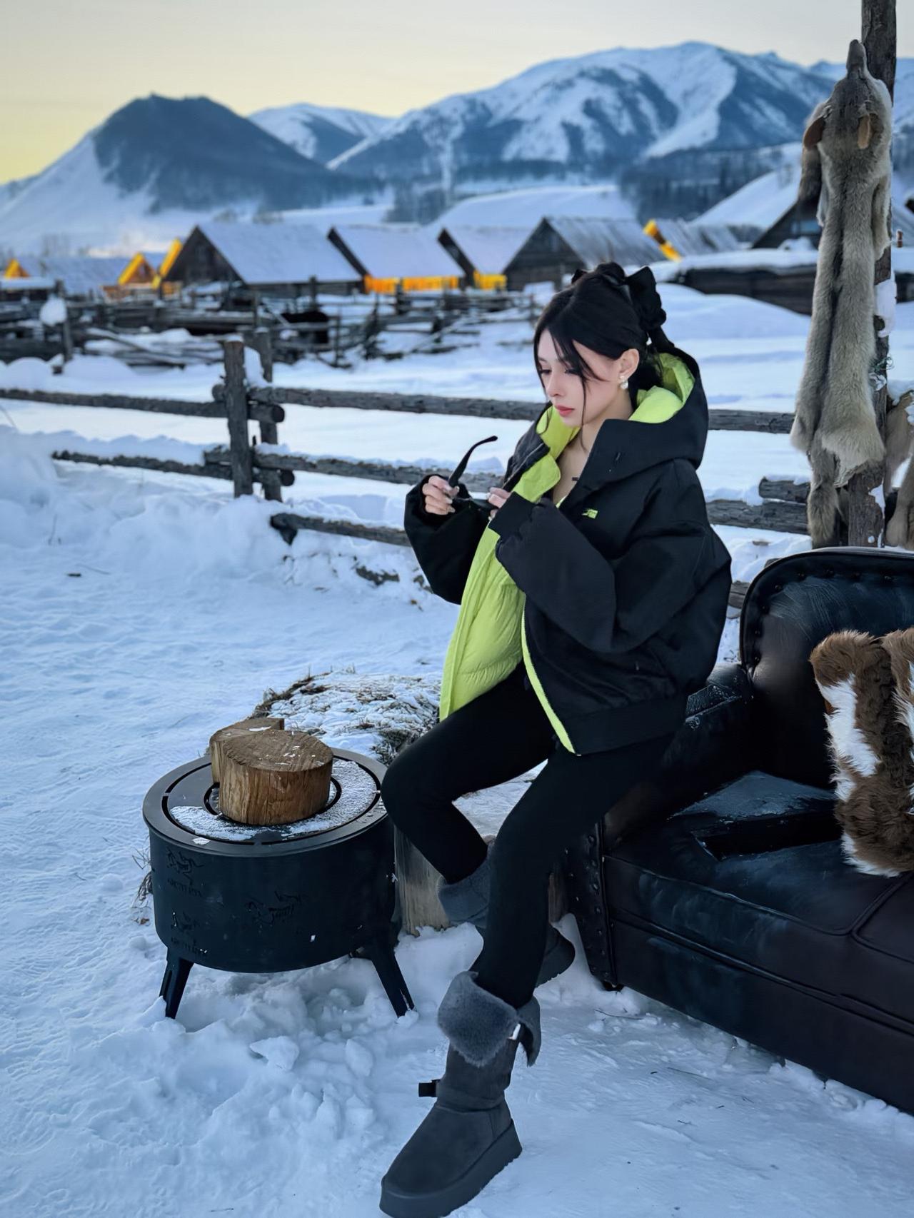 雪中独立，心随景远