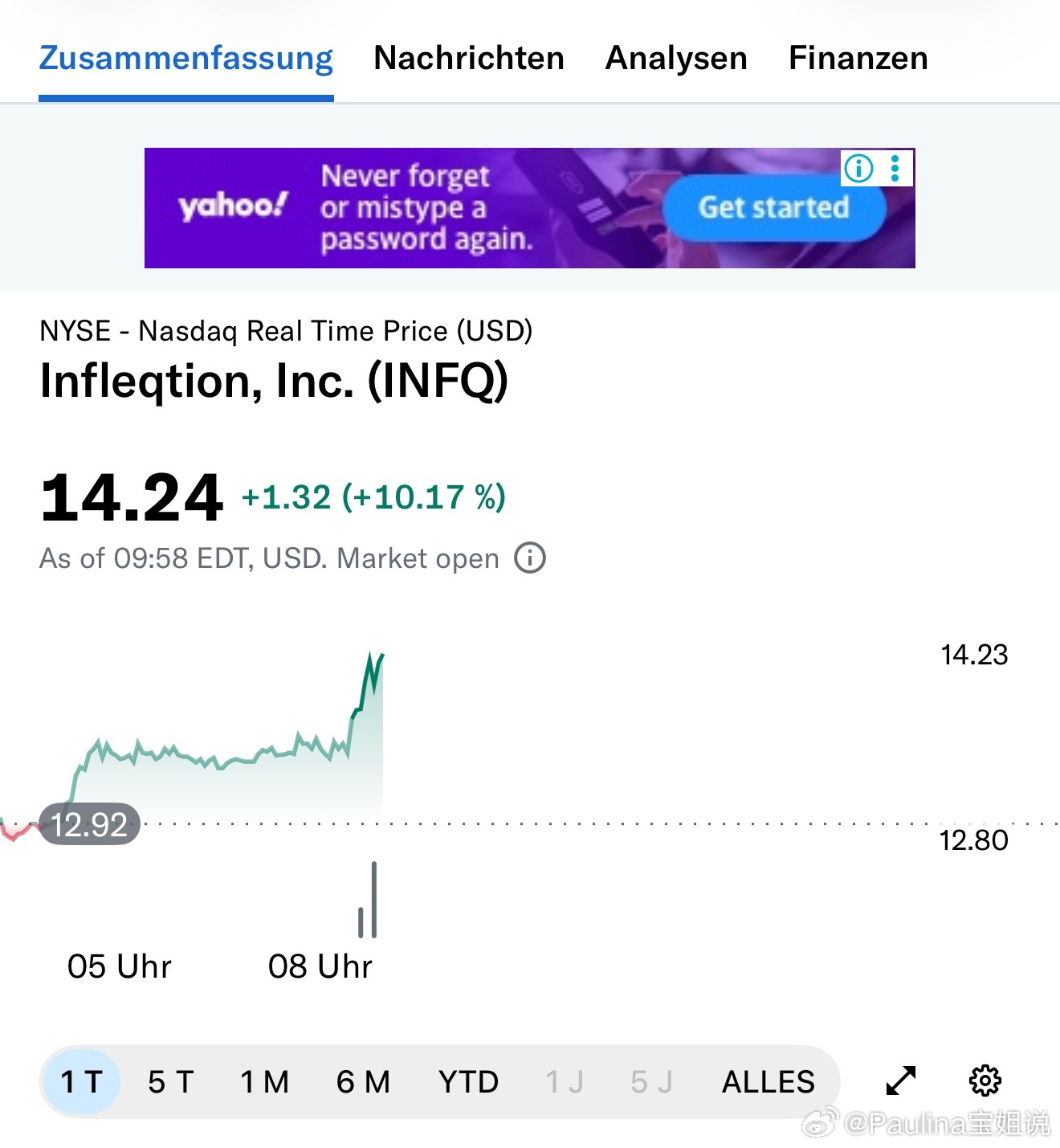 昨天买入，今天又有10%的利润。这阵子，就拿着这只股票，来回薅羊毛。