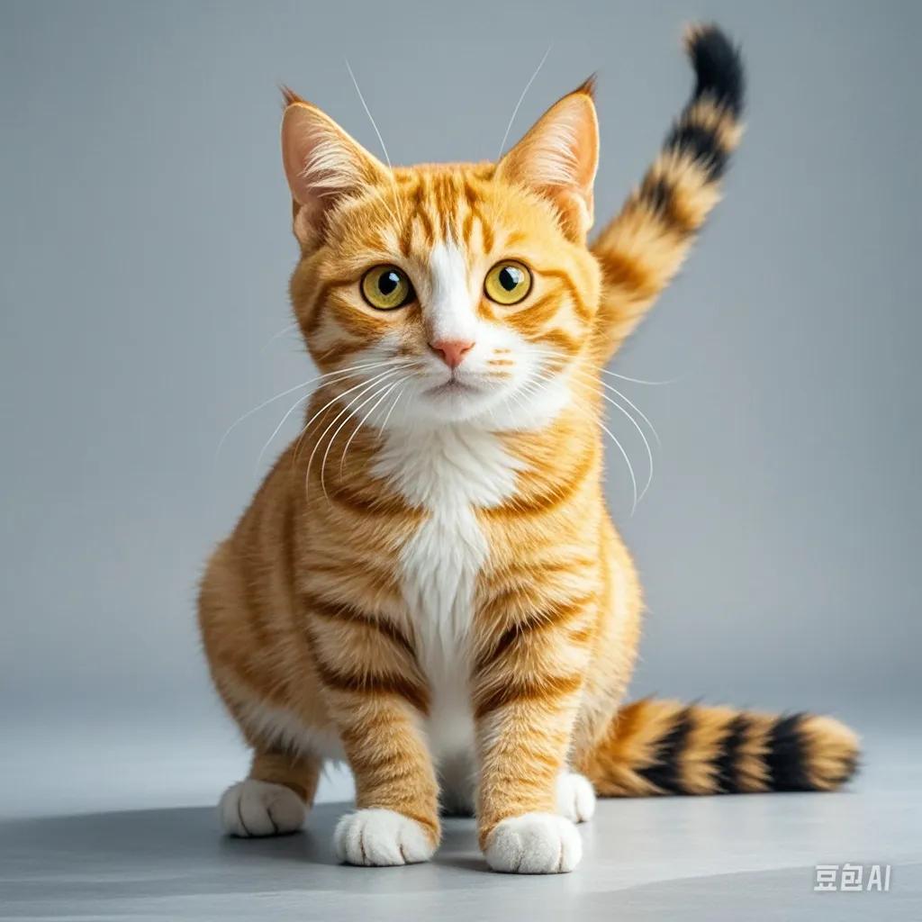 金尾摇，猫儿舞。#萌猫可爱的姿态# #多才多艺的小猫# #呆萌猫咪🐱#