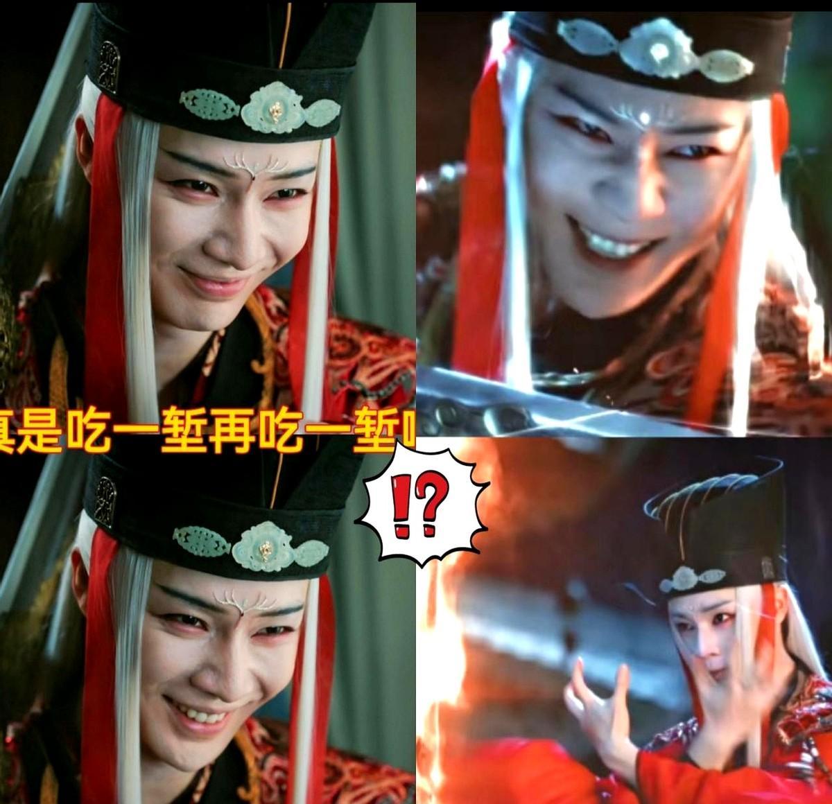 他演了个反派，没当主角，却让全网为他熬夜。
红衣白发，嗓子磨哑，肋骨裂着拍戏，没