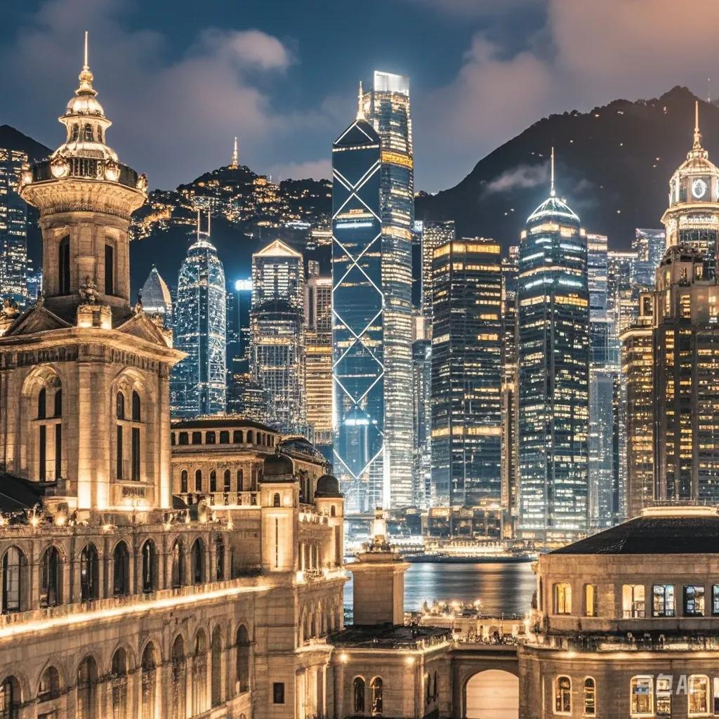 香港接受大陆十万补贴！今日香港街头，红旗招展，喜庆异常！连维港都穿上了红装，庆祝