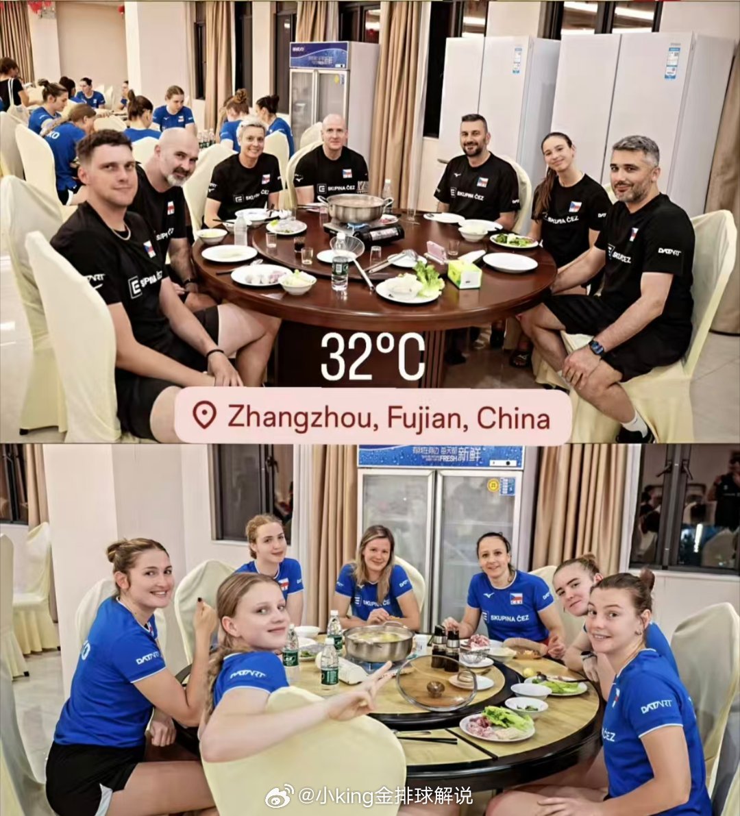 捷克女排到达福建漳州，即将与中国女排打热身赛。中国女排2026世界女排联赛