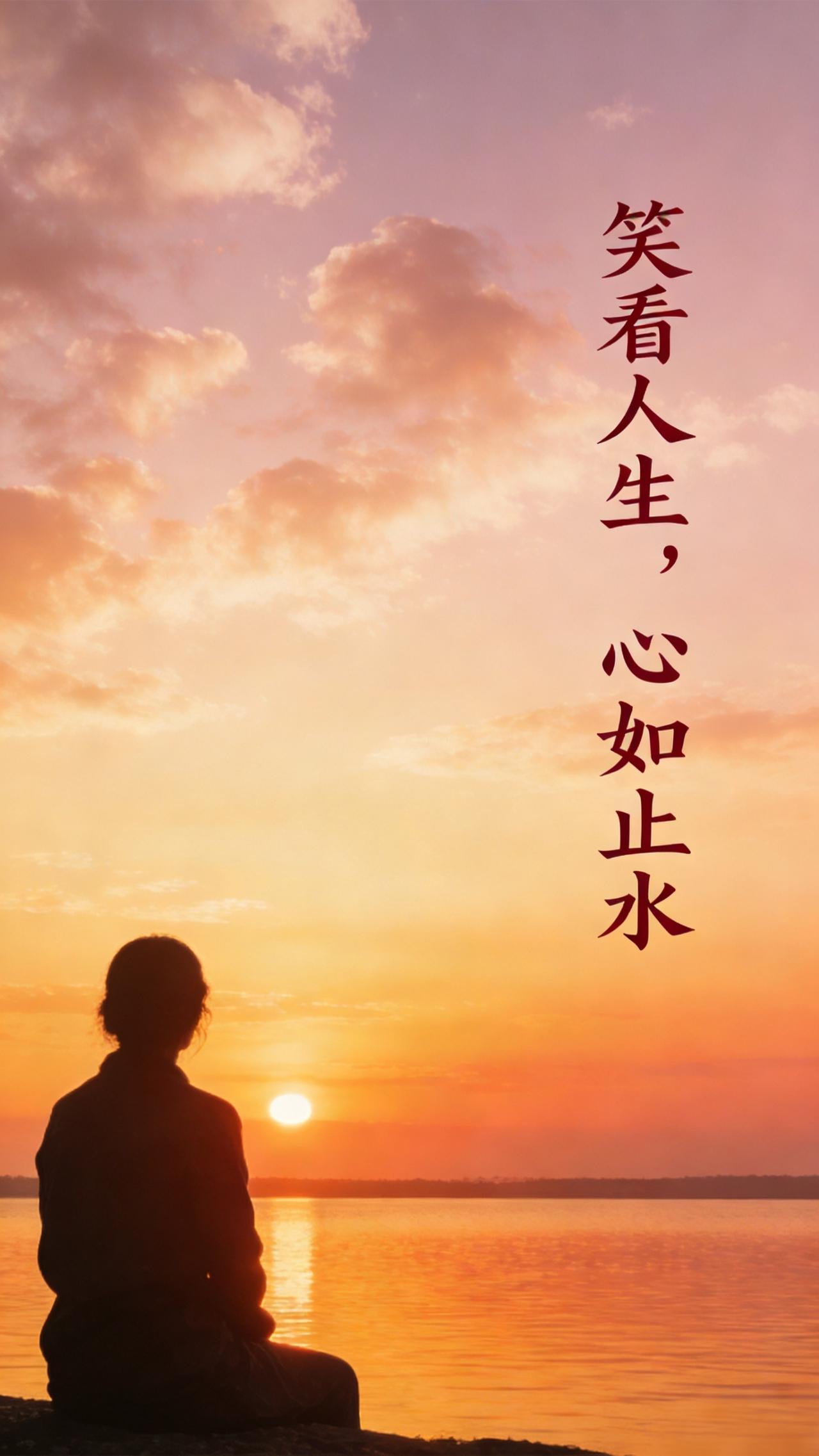 《七绝·笑看人生》
浮世繁华皆过眼，
云卷云舒任自闲。
笑对风雨心常静，
一笑人