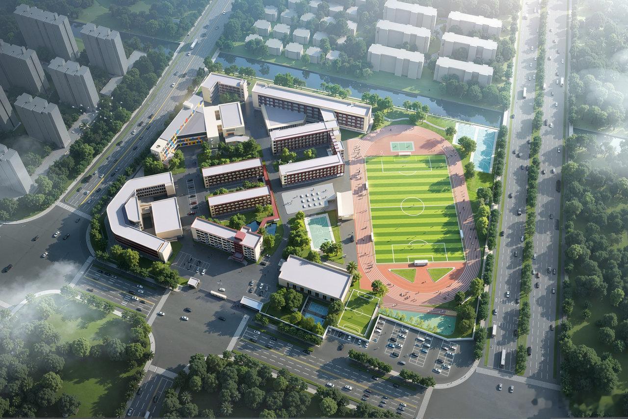 浙江宁波镇海中兴中学即将焕新升级 近日，镇海区中兴中学高中改扩建项目施工许可证获