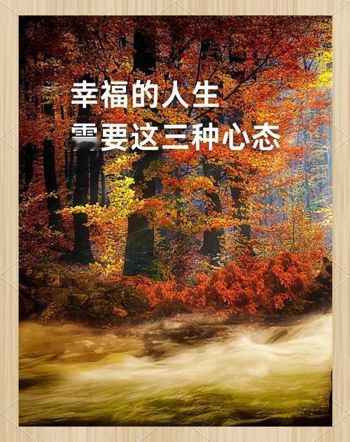 幸福人生需要这三种心态
       对过去，应接纳。谁的过去没有遗憾或欣喜，这