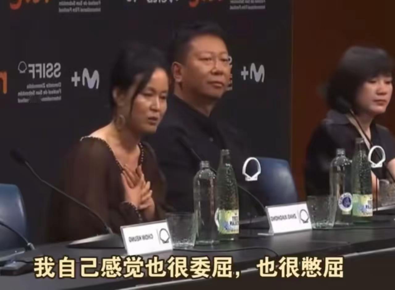 她对着外国人，声泪俱下地表达了自己的憋屈！那一刻，她还是在演，演着符合外国人期待