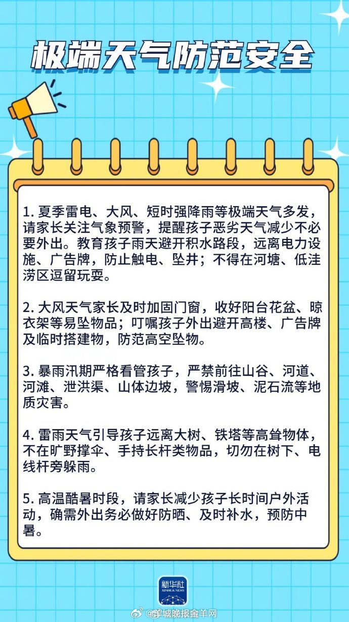 #请查收这份中小学生暑期安全提示#【守护中小学生暑期平安，这份安全提示请收好】#