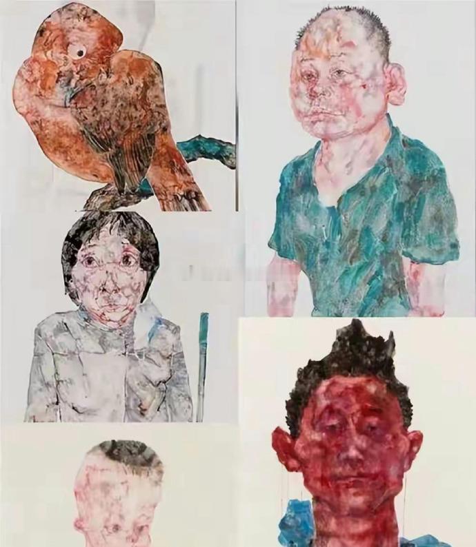 清华美院 丑画 所谓凡人颂歌，别拿先锋艺术当审丑遮羞布一幅保洁大姐画像，人物形象