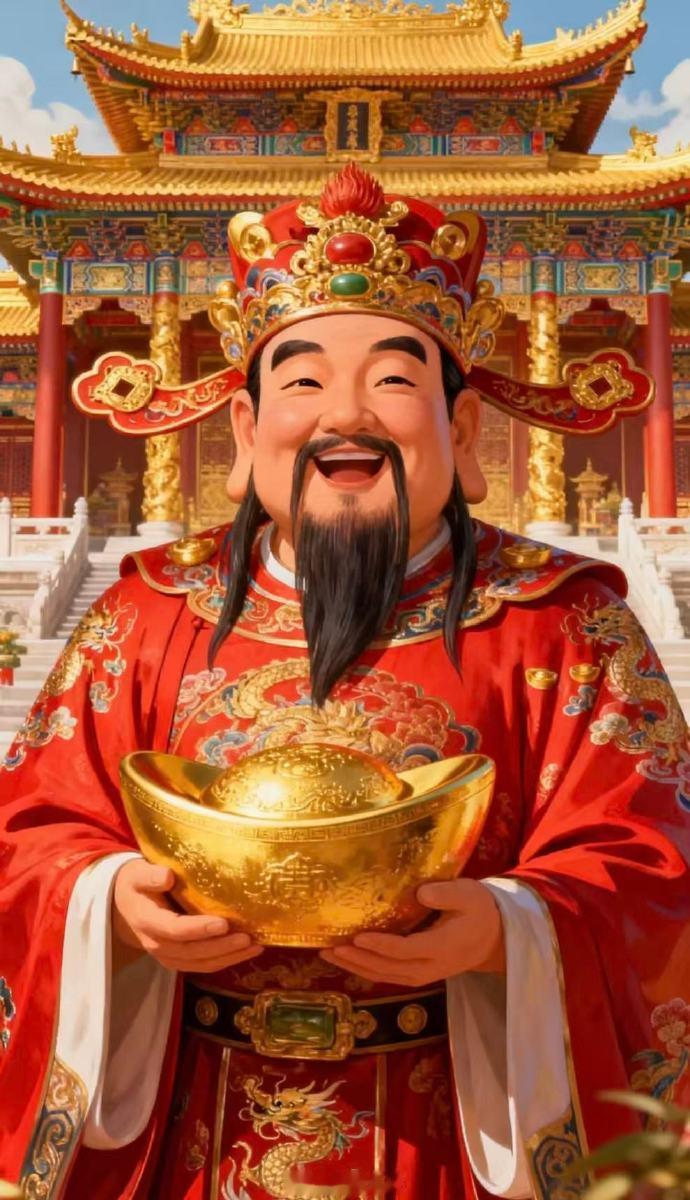 财神到，金玉临门。愿手握机缘、心纳富贵，辛苦皆有回报，努力皆得财源~ 