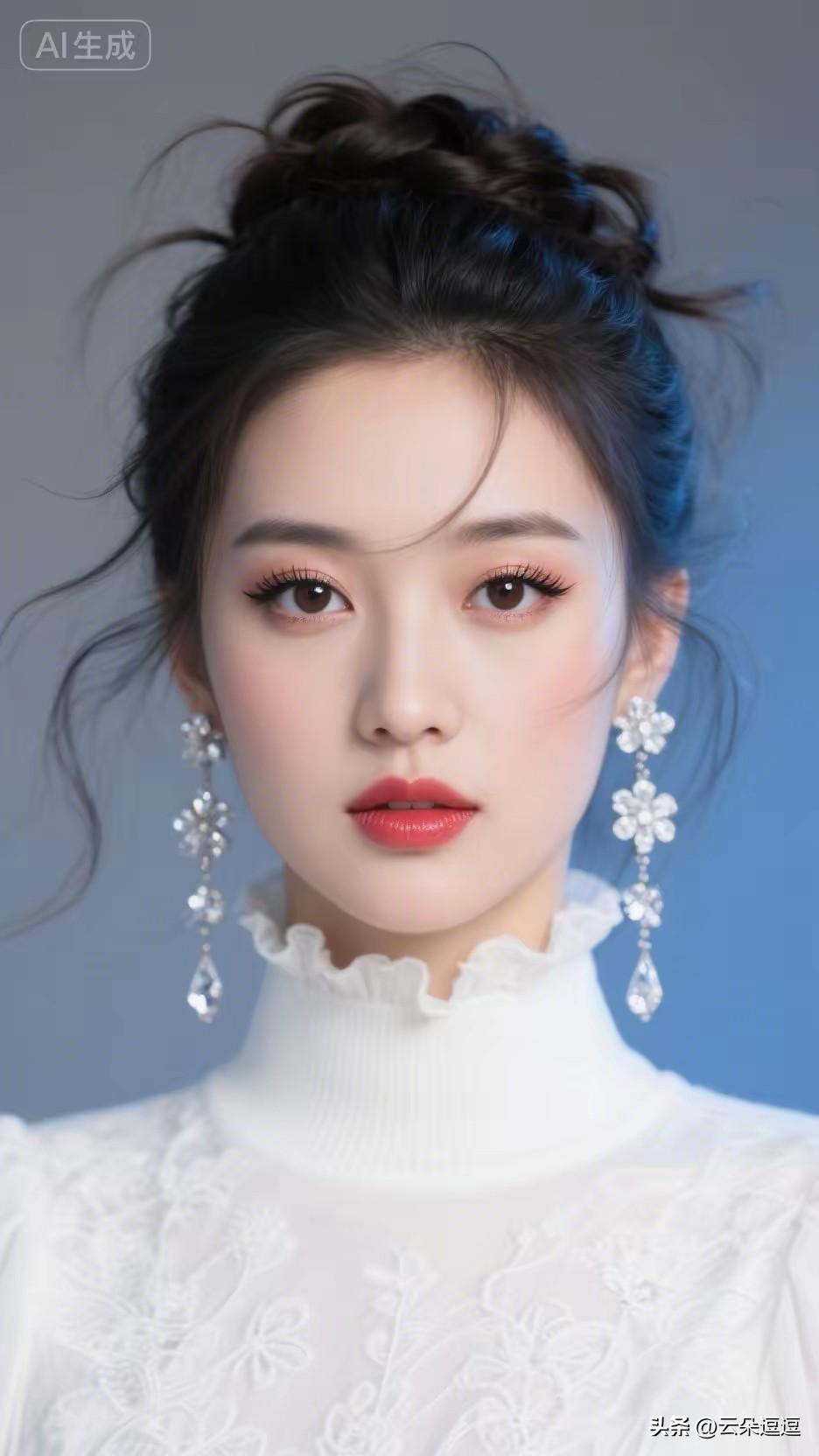 这姑娘打扮得真精致！