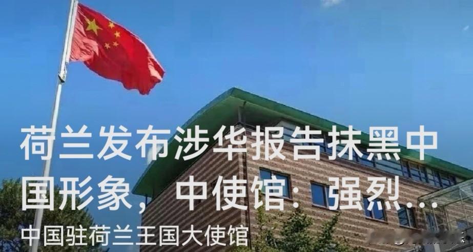 荷兰发布涉华报告抹黑中国形象，中国驻荷兰王国大使馆：强烈不满，坚决反对

   