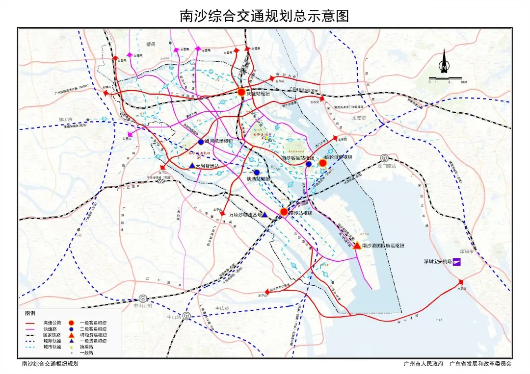 广州南沙综合交通枢纽规划图