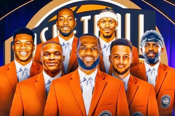 NBA现役球员中，能够确保100%入选名人堂的球员仅有以下这7位：

1、勒布朗
