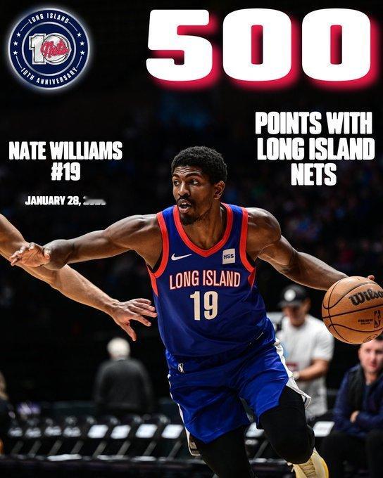勇士用双向签下本赛季效力长岛篮网的内特·威廉姆斯，他这赛季场均18.4分6篮板2