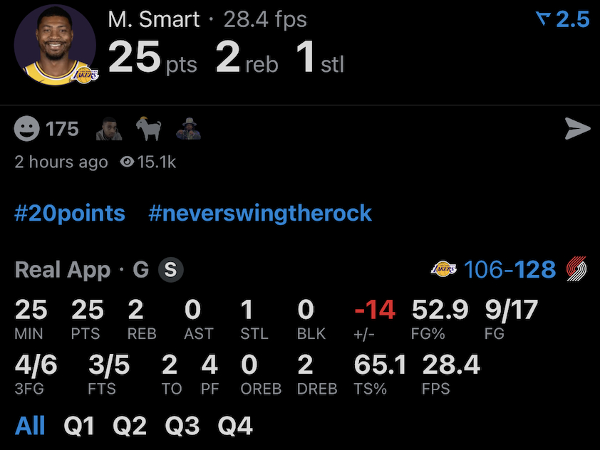 如何评价？今天的斯玛特：17投9中 三分球6中4 罚球5中325分2篮板1抢断2