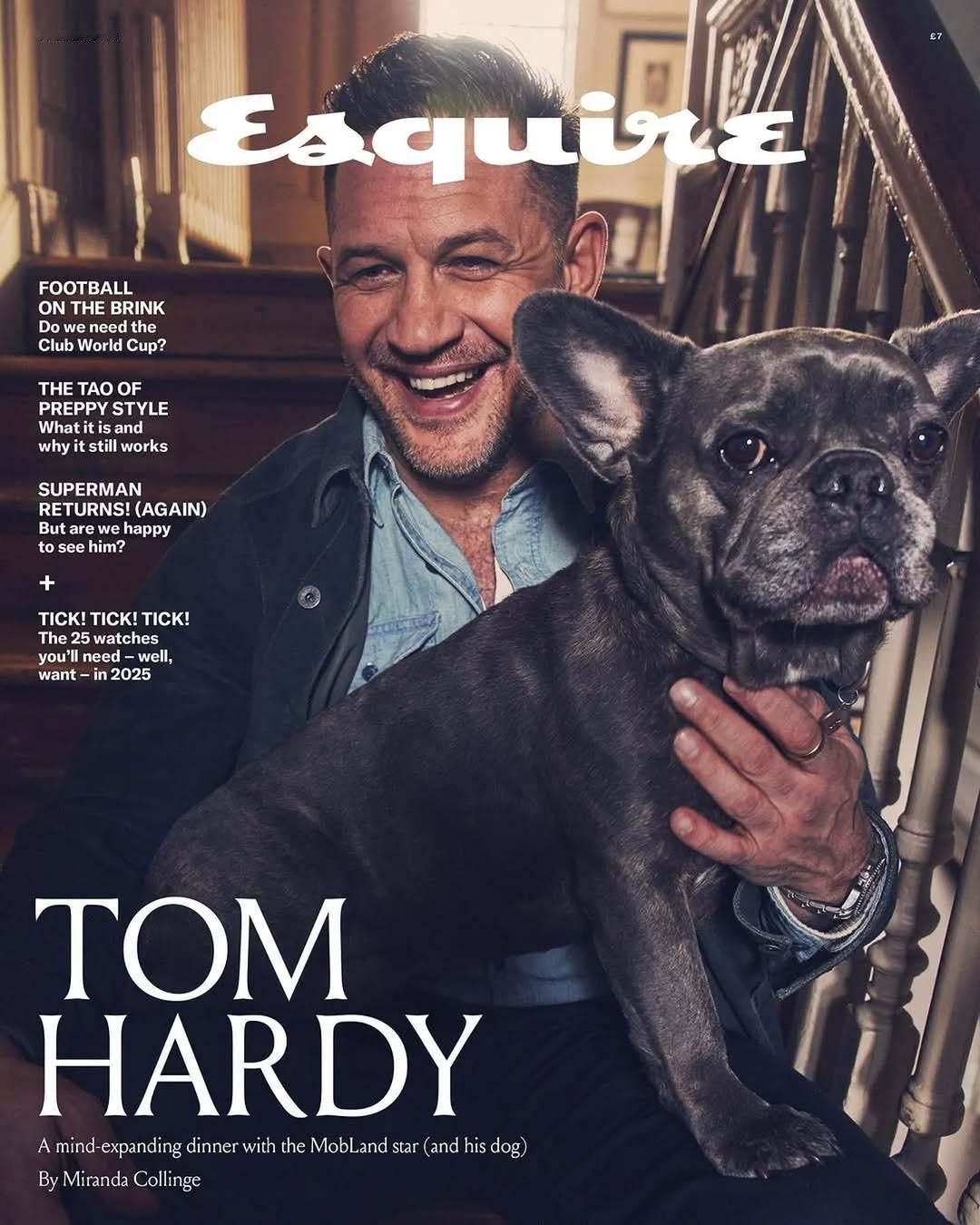 汤老师汤姆·哈迪携爱犬登上《Esquire》英国版写真📷 ​​​