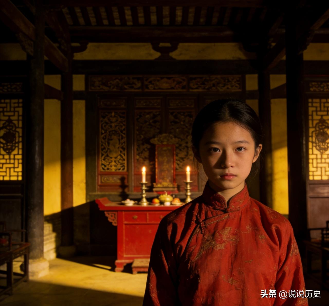 村里有个女的，旧社会嫁给地主的时候，她只有十六岁，嫩得像刚出土的幼苗。地主的前任