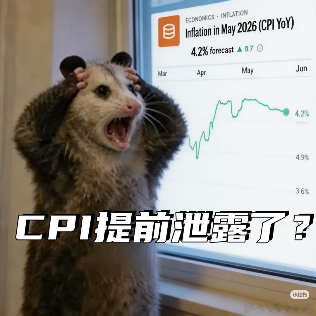 五月份cpi提前泄露了！！！4.2% 