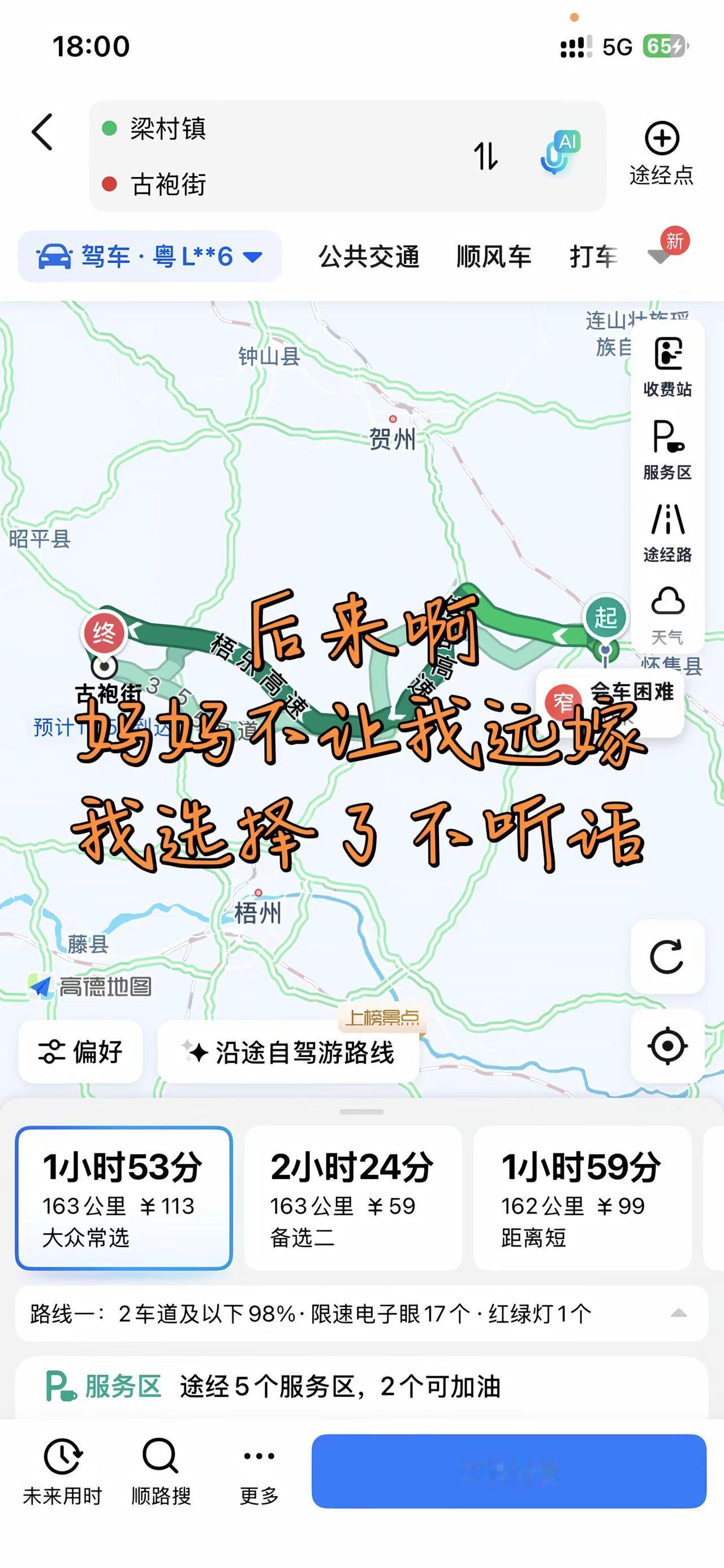 后来 我没有听话 选择了远嫁