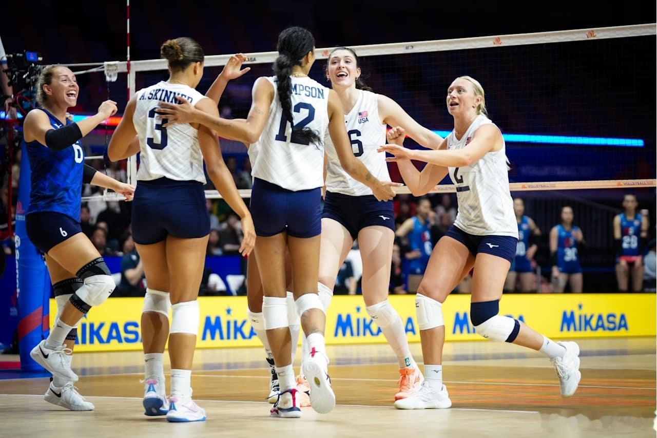 【美国3-0泰国，VNL最稳定】2026世界女排联赛世界女排新闻 美国女排3-0