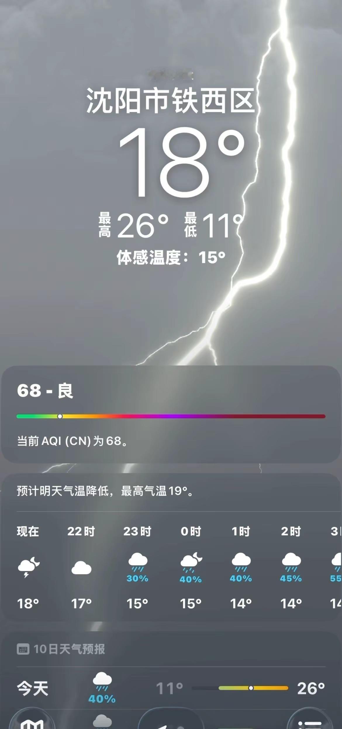 我的城市这几天有专属于自己的泼水节 雷电下雨沈阳Watch with Cauti