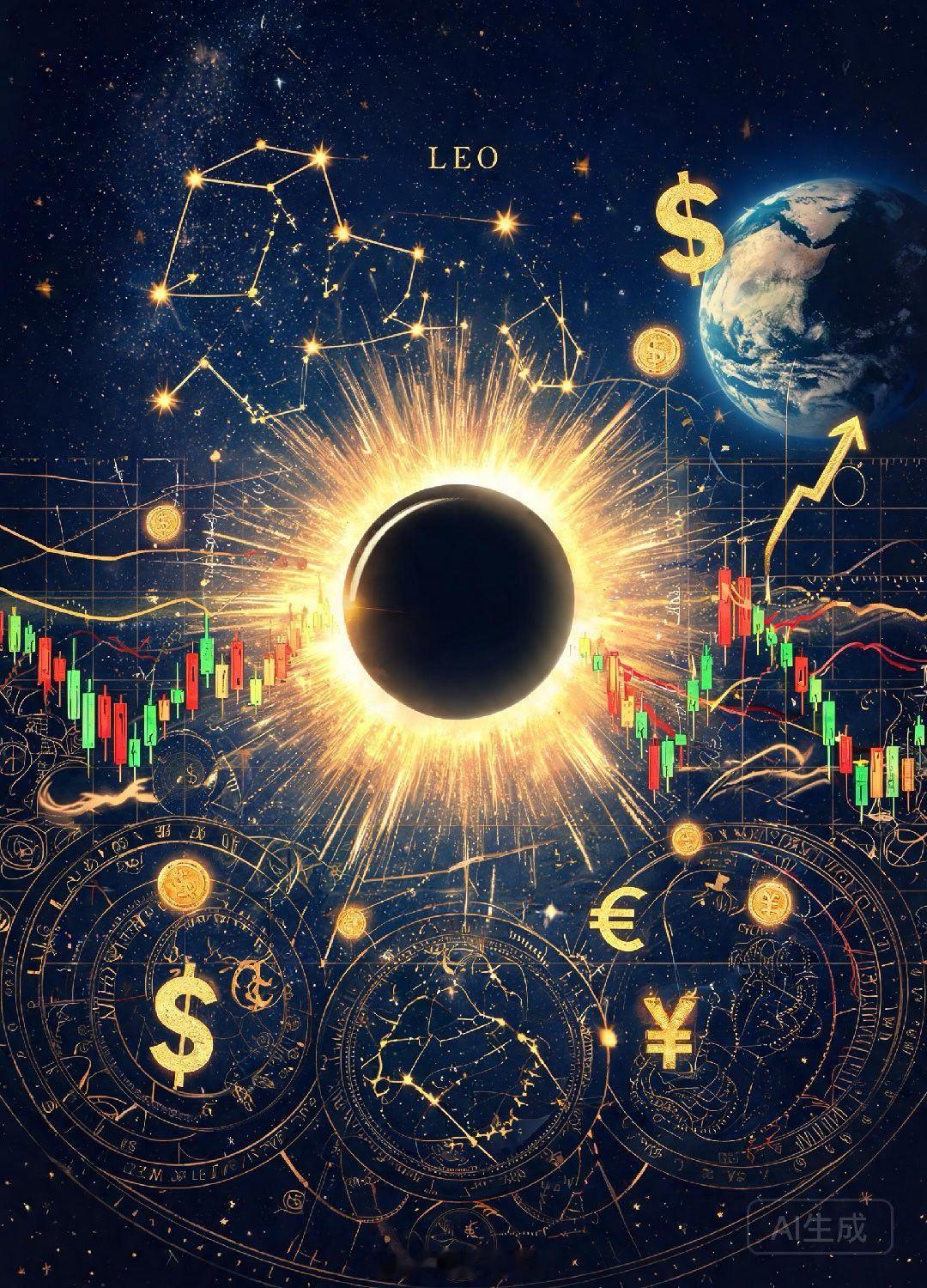 🌑🌕 金融&时事占星｜2026年8月深度全景预测——日全食+月偏食双食月，A