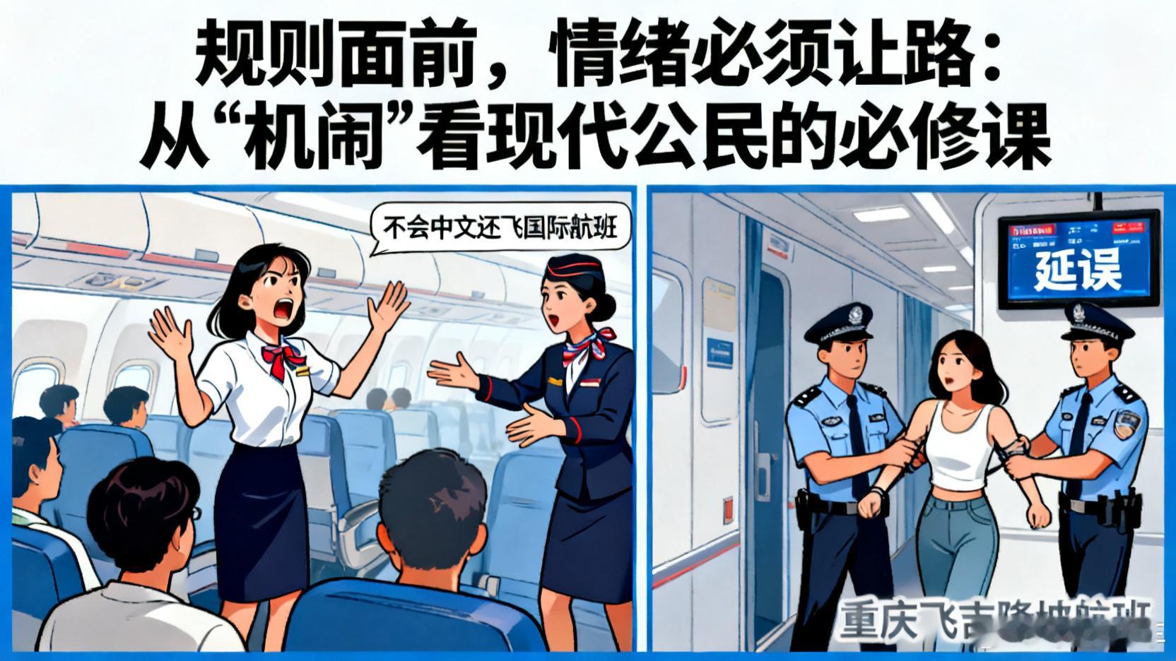 规则面前，情绪必须让路：从“机闹”看现代公民的必修课近日，亚航重庆飞吉隆坡航班上