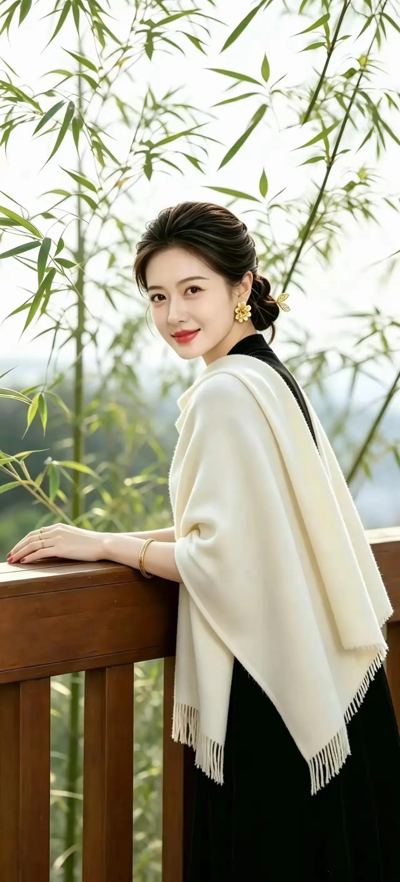 《她笑了》
她的微笑如同一朵盛开的花朵，
充满着活力和魅力，
令人陶醉其中；
她