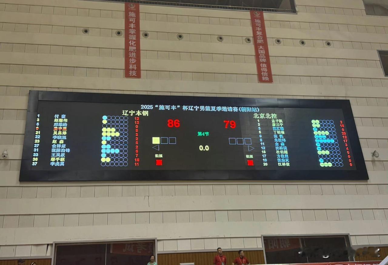 热身赛第三场，辽宁86：79战胜来访的北控，最终总比分2：1，显而易见，这是意料