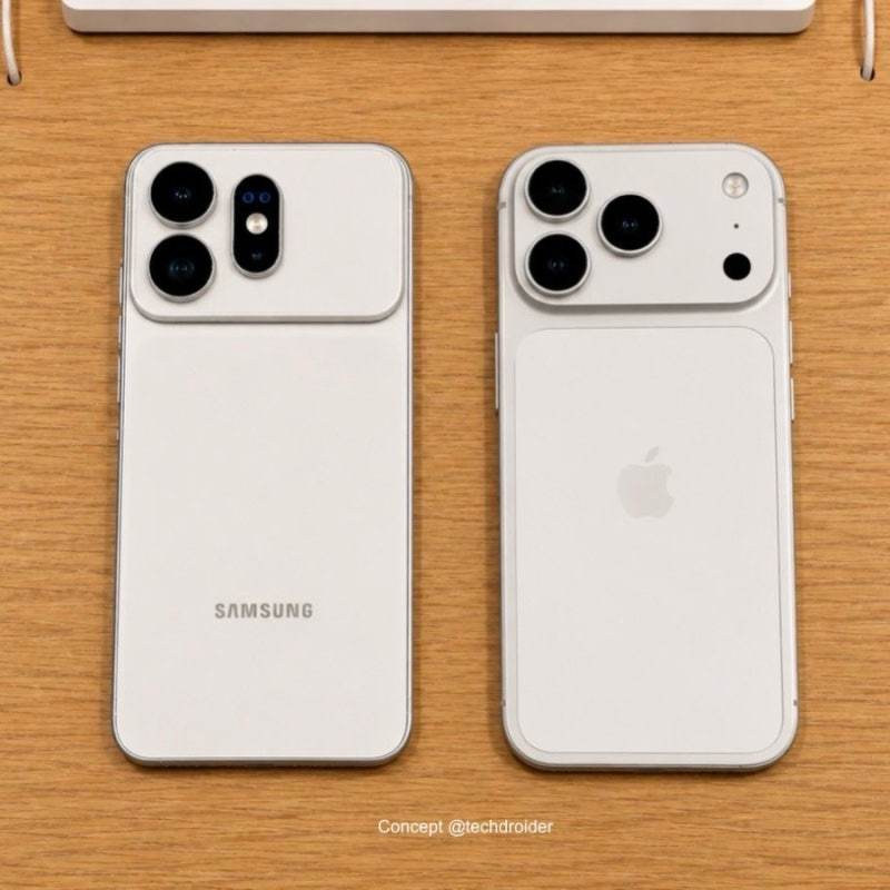 Galaxy S27 Ultra 与 iPhone 17 Pro Max 渲染图