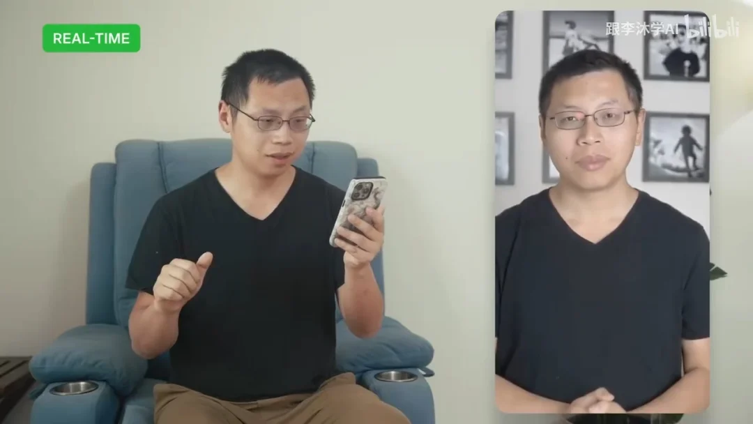 李沐大神回归，做了个实时数字人