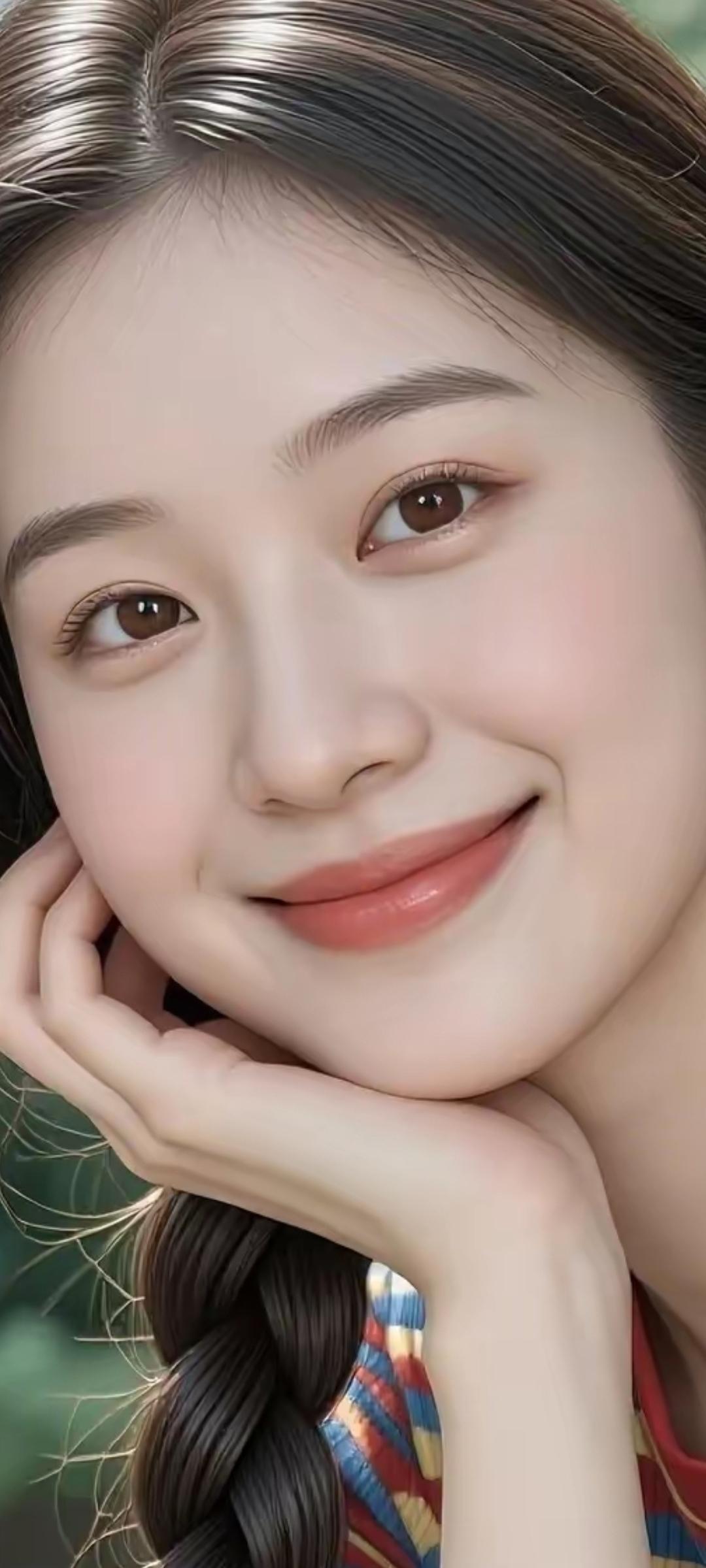 元气少女微笑，温柔如春风拂面🌸😊