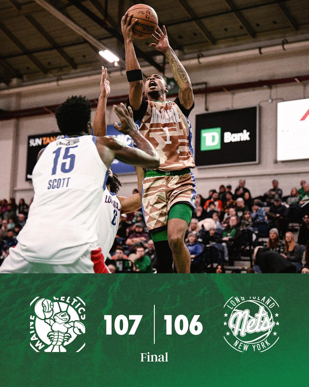 缅因州凯尔特人  107-106 ! Celtics Win ! 缅因州凯尔特人