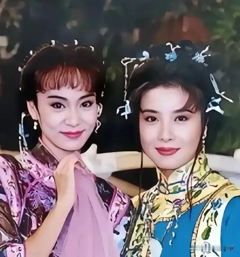 曾经风靡一时的琼女郎-刘雪华和岳翎，一个脸小，五官精致秀气，有一丝丝我见犹怜的味