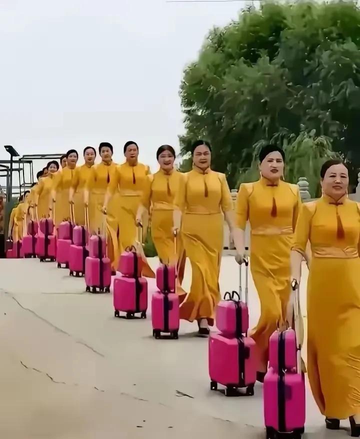 这是哪国的航班空姐？，感觉都是营养过剩，应该都属于“空嫂”级别吧。空姐好整齐呀