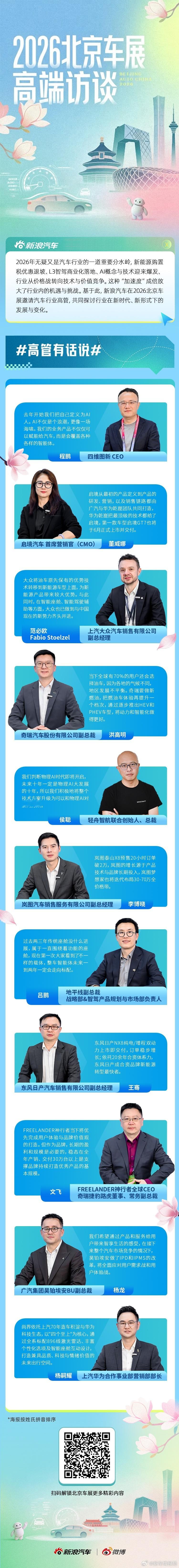 高管有话说 2026 年无疑又是汽车行业的一道重要分水岭，新能源购置税优惠退坡、